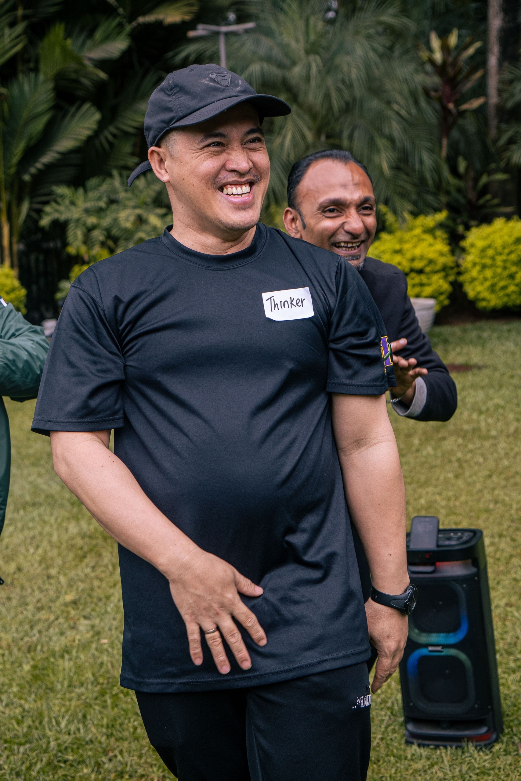Photograph from a facilitated team development programme by The Team Building Company