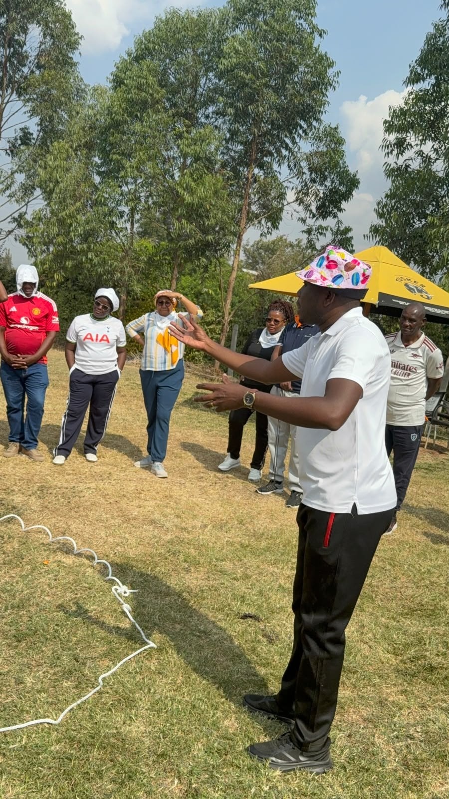 Photograph from a facilitated team development programme by The Team Building Company