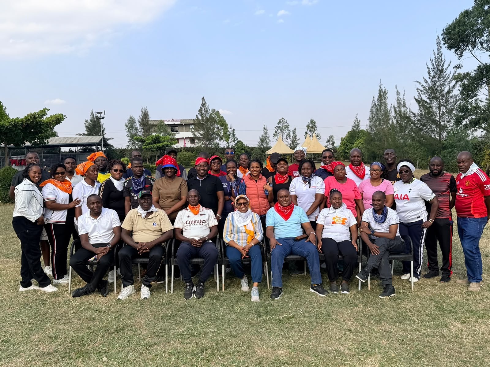 Photograph from a facilitated team development programme by The Team Building Company