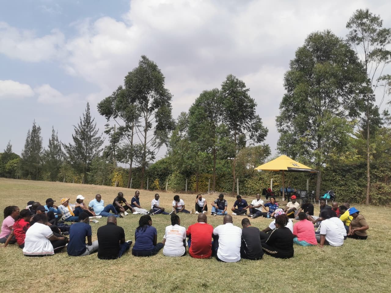 Photograph from a facilitated team development programme by The Team Building Company