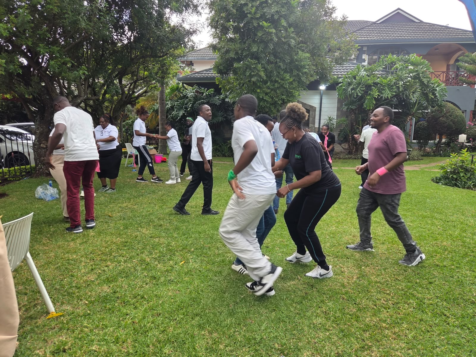 Photograph from a facilitated team development programme by The Team Building Company