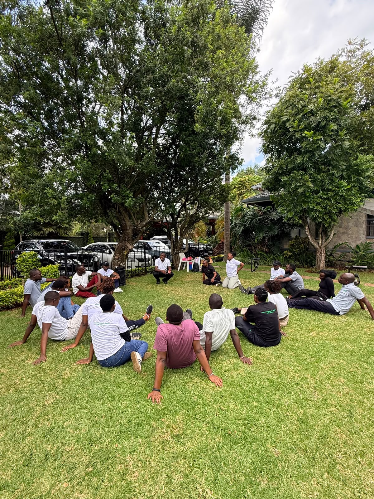 Photograph from a facilitated team development programme by The Team Building Company