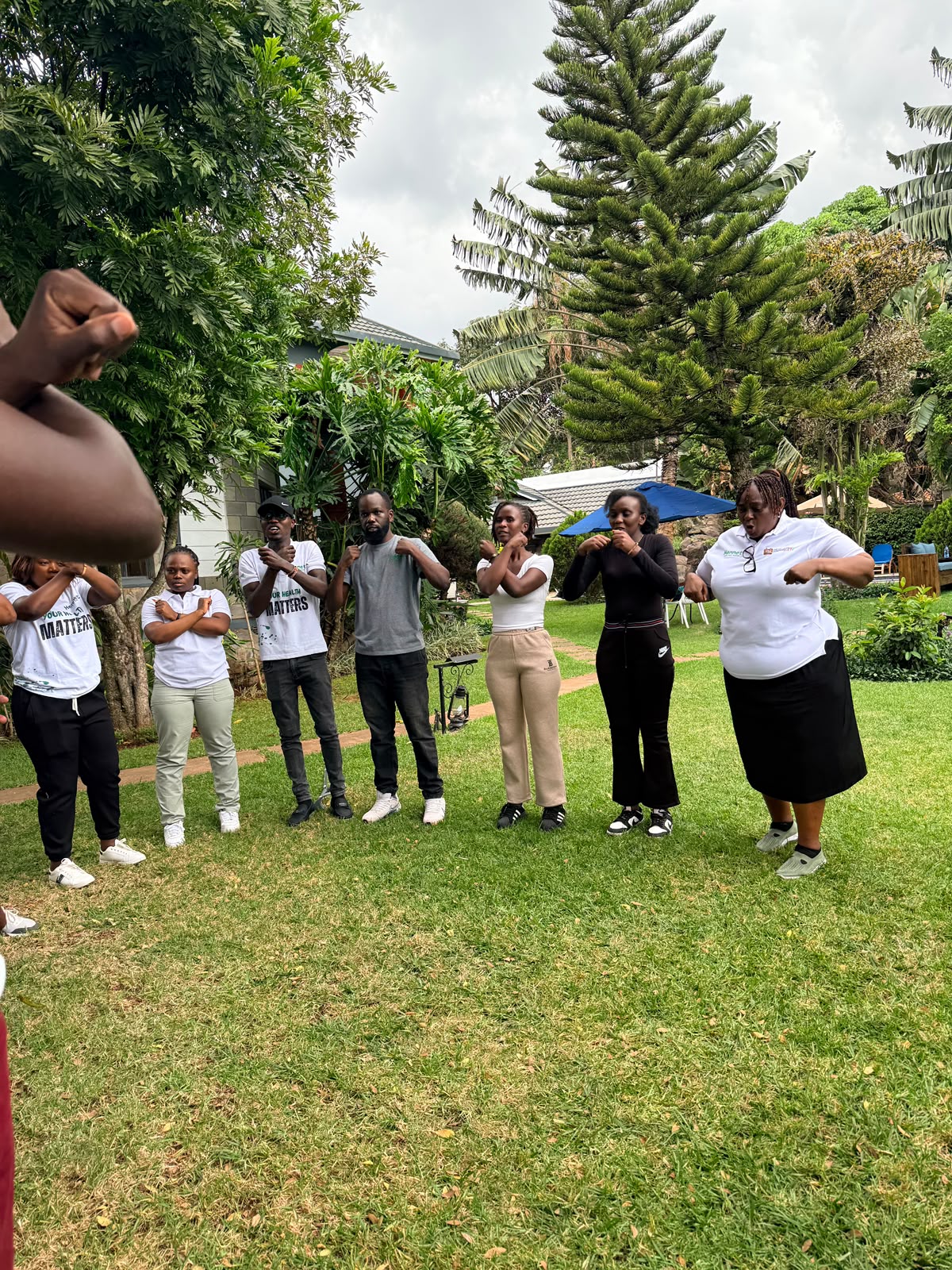Photograph from a facilitated team development programme by The Team Building Company