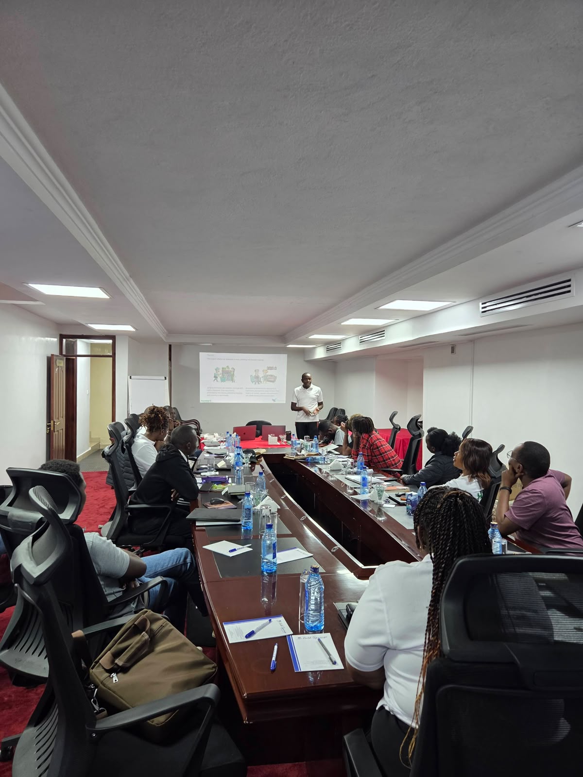 Photograph from a facilitated team development programme by The Team Building Company