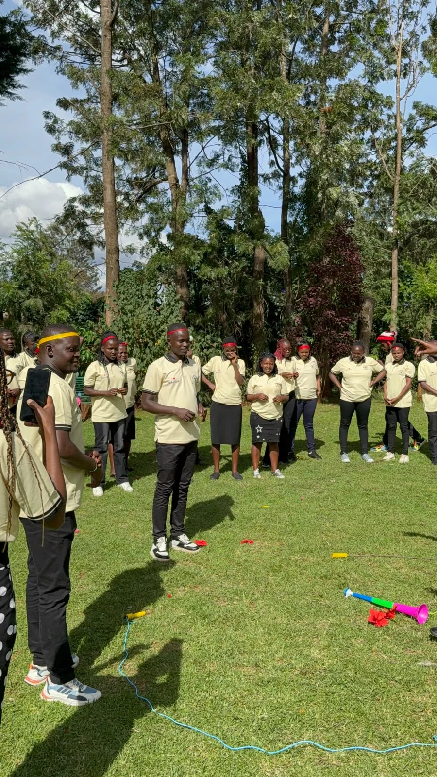 Photograph from a facilitated team development programme by The Team Building Company