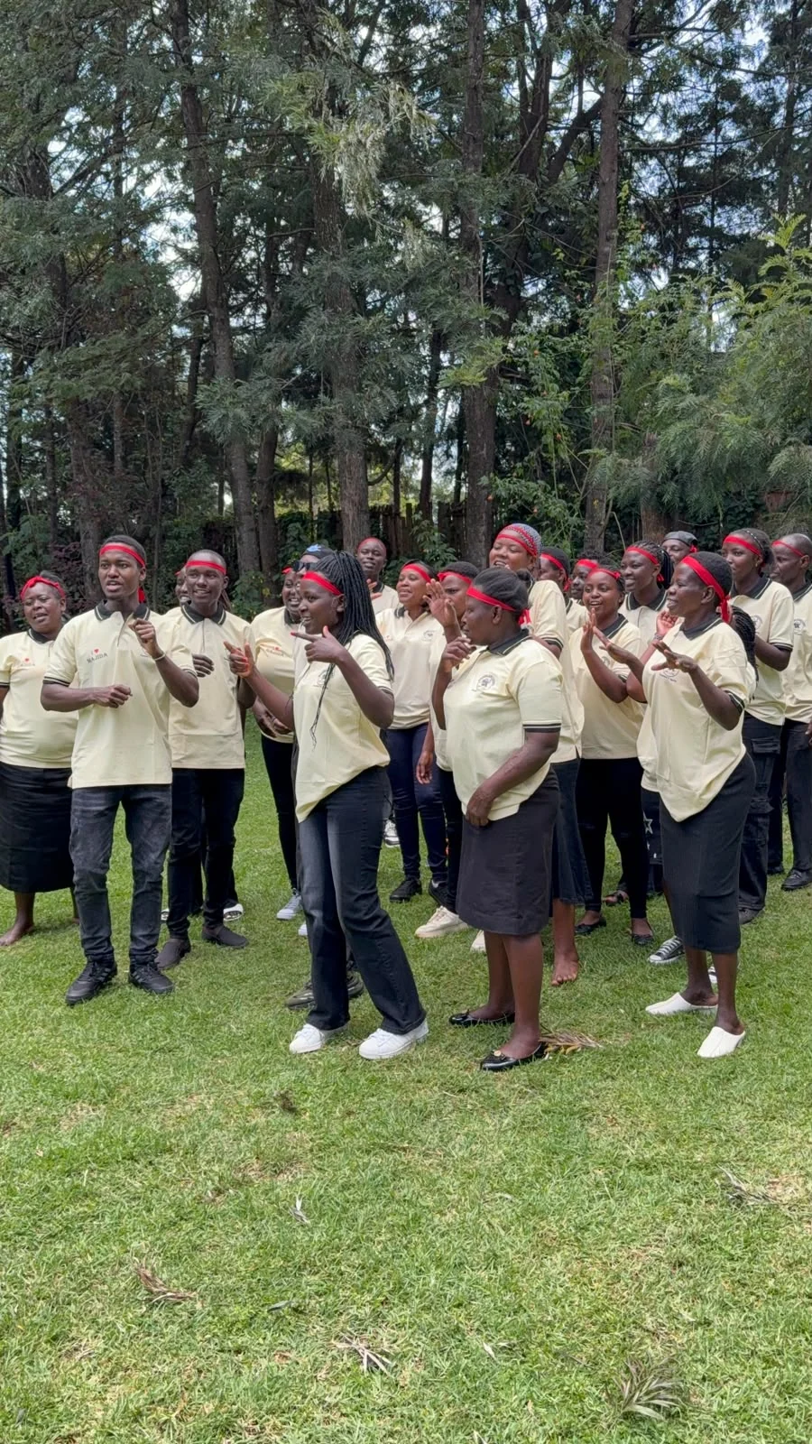 Photograph from a facilitated team development programme by The Team Building Company