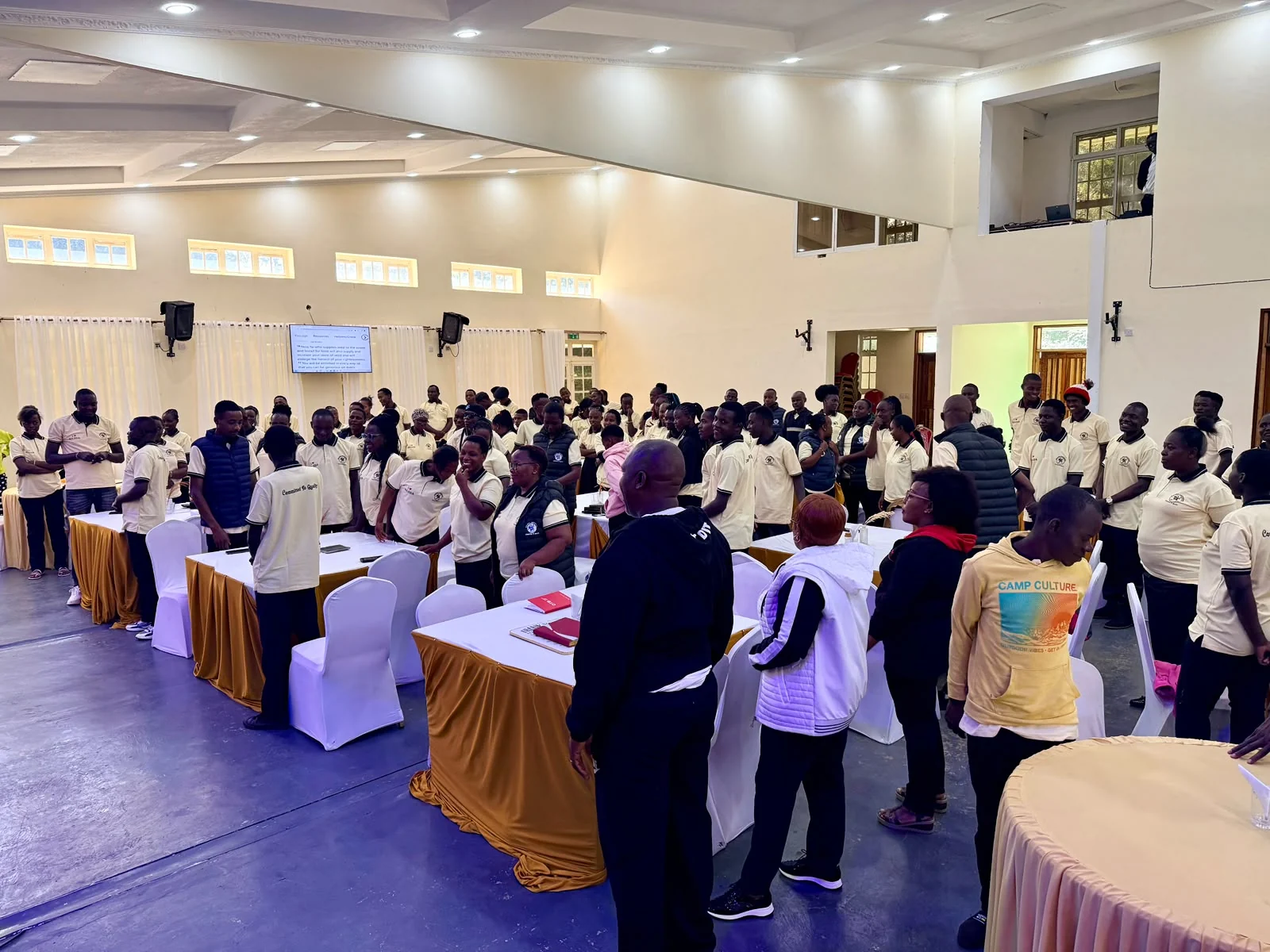 Photograph from a facilitated team development programme by The Team Building Company