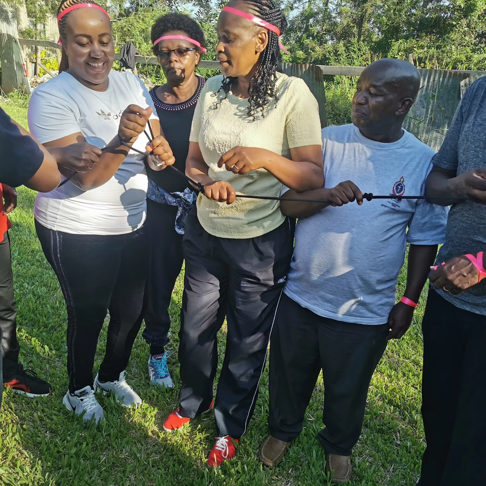 Photograph from a team-building activity by The Team Building Company